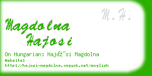 magdolna hajosi business card